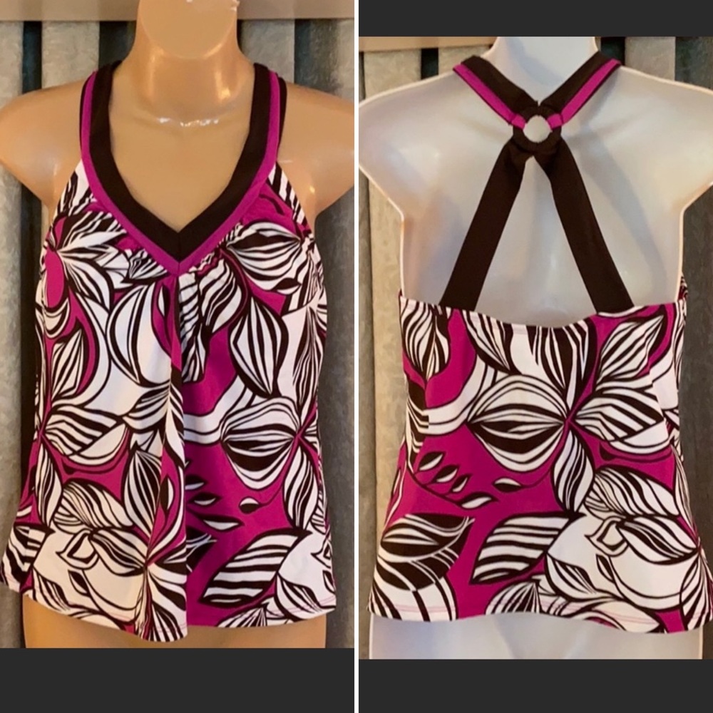 South Point Tankini Top Swim Sz 10